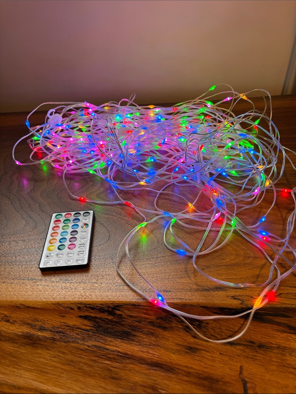 String lights with remote control